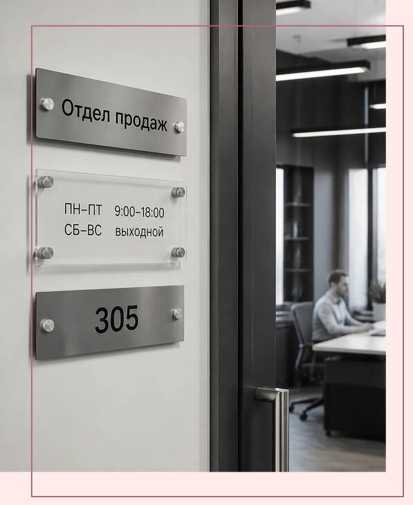 Офисные таблички на дверь в Можге по цене от 4963 р. | Аванза-Мжг